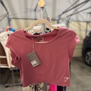 Gymshark Pink Dry Crop Top